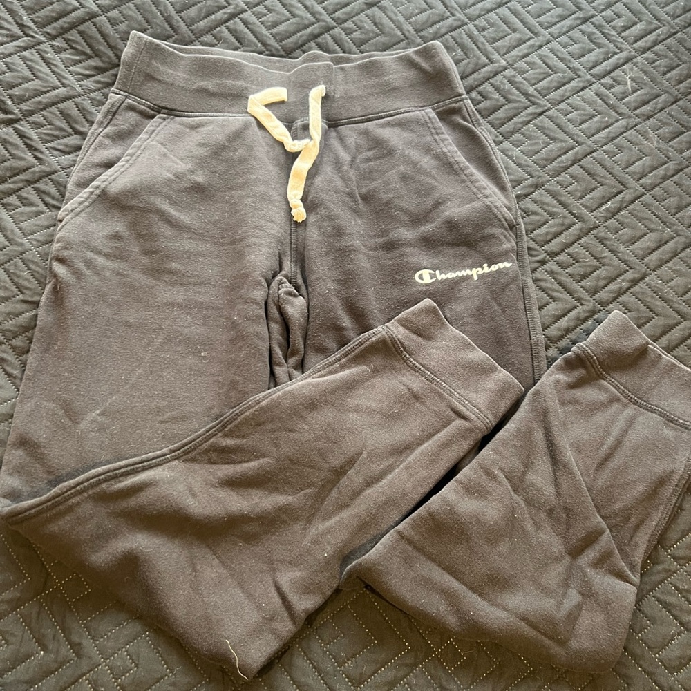 Champion Black Jogger Sweatpants with Drawstring